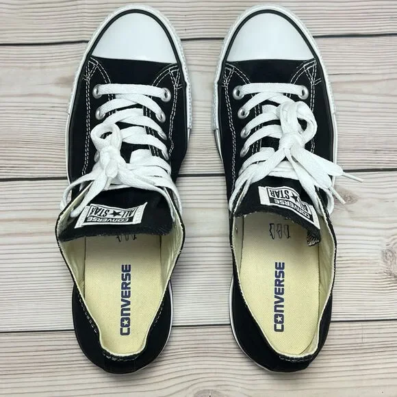 CONVERSE Chuck Taylor All Star Low Black Canvas Sneaker Shoe Men 9/Women 11 MINT - Picture 6 of 14